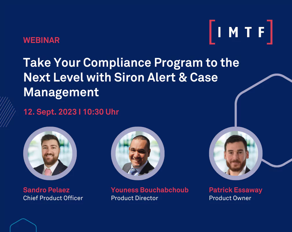 Webinar: “Take Your Compliance Program to the Next Level with Siron ACM”