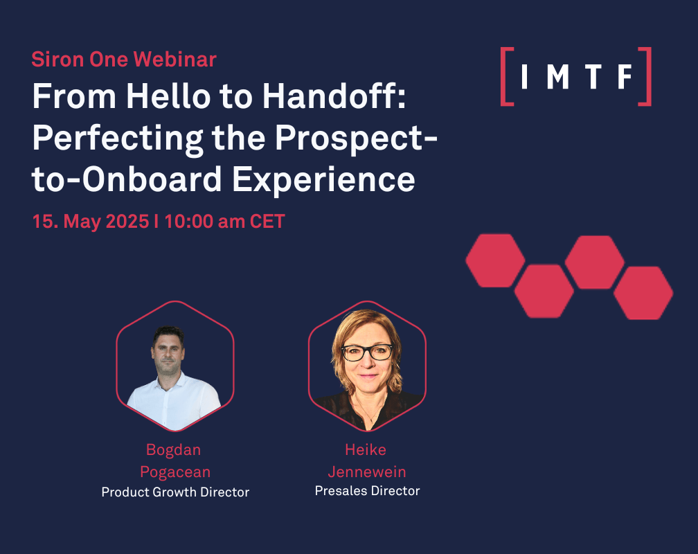 Webinar: Onboarding with Siron®One