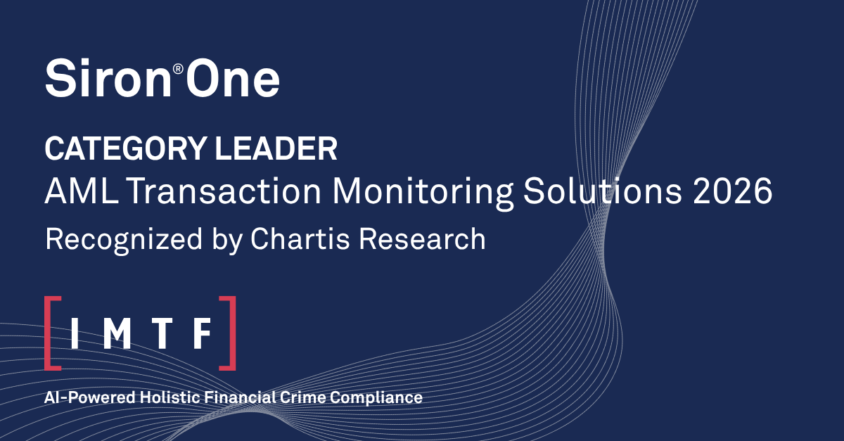 IMTF Maintains Category Leader Position in Chartis AML Transaction Monitoring Solutions 2026