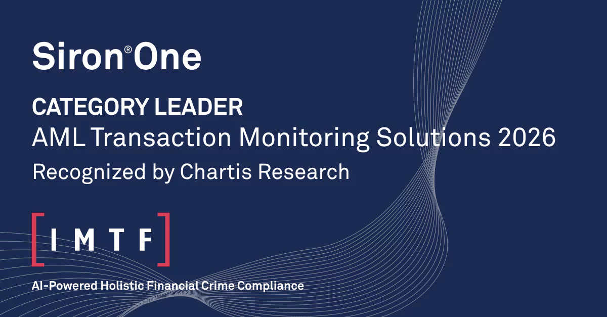 IMTF Maintains Category Leader Position in Chartis AML Transaction Monitoring Solutions 2026